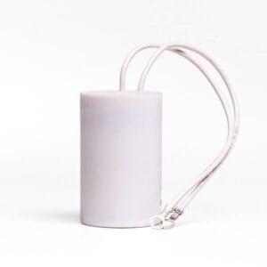 Kondensator 14 uf L 70 mm Ø 35 mm m/2 kabler Til Kripsolpumpe