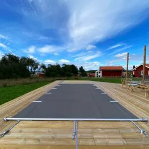Roll-on Cover säkerhetsöverdrag 4x8 med trappa (4,4x9,9)