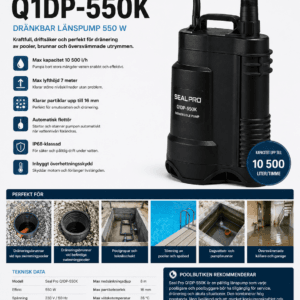 SealPro Q1DP-550K – Dränkbar länspump 550 W