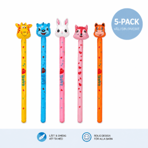 Uppblåsbara djurfigurer 5-pack